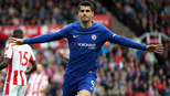 Com show espanhol, Morata faz hat-trick e Chelsea atropela Stoke fora Com show espanhol, Morata faz hat-trick e Chelsea atropela Stoke fora