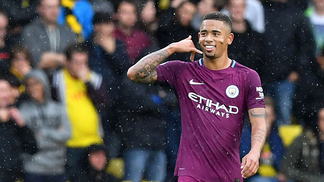 Na estreia da Liga Inglesa, City e United colocam à prova boa fase Gabriel Jesus City Watford 16/09/2017