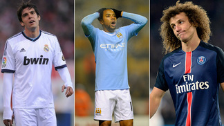 Com David Luiz, Robinho e Kaká, jornal faz lista de jogadores que custaram mais de 40 milhões de euros e fracassaram O diário Marca fez uma lista com jogadores que custaram muito e rederam pouco. Estes são os três brasileiros presentes