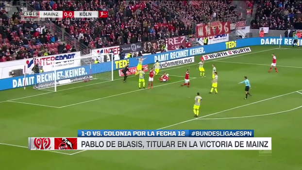 Mainz tem jogador nervoso e expulso, mas vence Colônia por 1 a 0 Mainz tem jogador nervoso e expulso, mas vence Colônia por 1 a 0