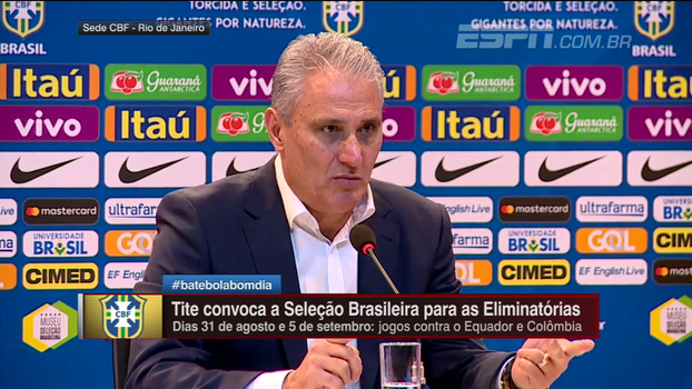 Goleiros, brasileiros sem espaço, Neymar no PSG e os observados: Tite explica convocação Assista à convocação de Tite para os jogos das Eliminatórias