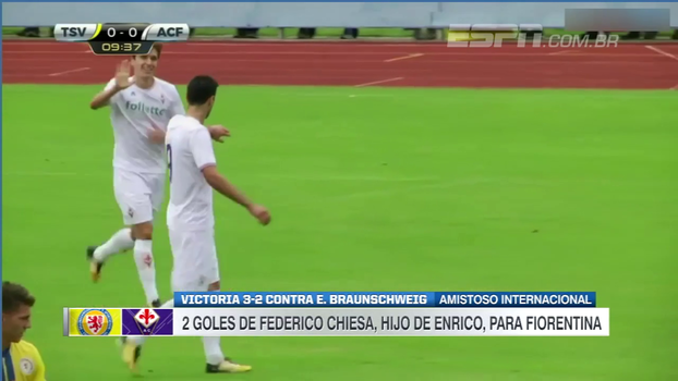 Com 2 gols de Chiesa, Fiorentina vence amistoso contra Braunschweig Com 2 gols de Chiesa, Fiorentina vence amistoso contra Braunschweig