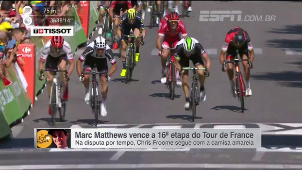 16ª etapa do Tour de France tem final emocionante e vitória de Michael Matthews 4955245_WEB SC1TOUROKEY 180717.mp4
