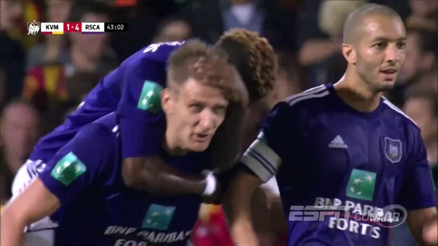 Anderlecht vence Mechelen por 4 a 3 e sobe para o 3º lugar na Bélgica Anderlecht vence Mechelen por 4 a 3 e sobe para o 3º lugar na Bélgica