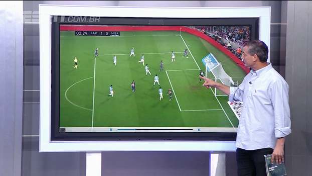 Sálvio mostra como árbitro de Barcelona x Malaga errou lance que juiz da Série B acertou Sálvio mostra como árbitro de Barcelona x Malaga errou lance que juiz da Série B acertou