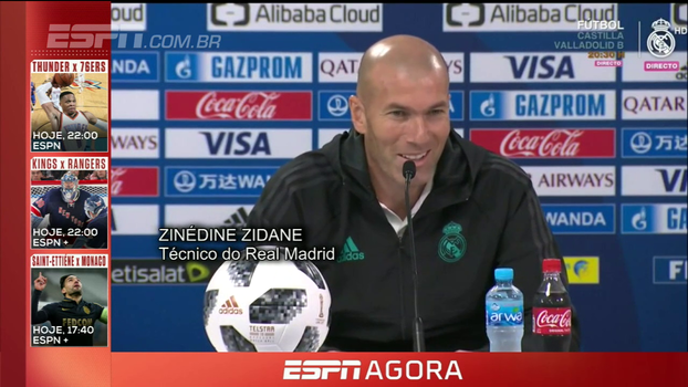 Zidane agradece elogios de Renato Gaúcho, mas diz que comparação com Ronaldo é 'um pouco forte' Zidane agradece elogios de Renato Gaúcho, mas diz que comparação com Ronaldo é 'um pouco forte'