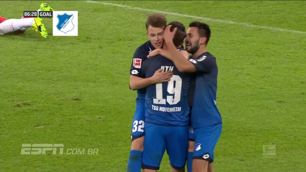 Gnabry faz gol do meio-campo, Hoffenheim atropela Leipzig e chega ao 5º lugar Gnabry faz gol do meio-campo, Hoffenheim atropela Leipzig e chega ao 5º lugar