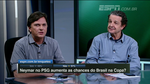 Para Mauro, nível do Francês não desafia Neymar: 'Em campo, ele sente que está muito acima do que está ao seu redor' Para Mauro, nível do Francês não desafia Neymar: 'Em campo, ele sente que está muito acima do que está ao seu redor'