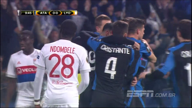 Atalanta vence Lyon e termina na liderança do grupo E da Europa League; veja o gol Atalanta vence Lyon e termina na liderança do grupo E da Europa League; veja o gol