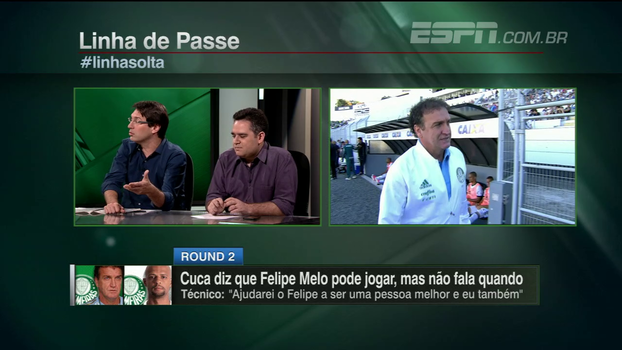 Arnaldo desaprova frase de Cuca sobre fazer de Felipe Melo uma pessoa melhor: 'É um desastre atrás do outro' Arnaldo desaprova frase de Cuca sobre fazer de Felipe Melo uma pessoa melhor: 'É um desastre atrás do outro'