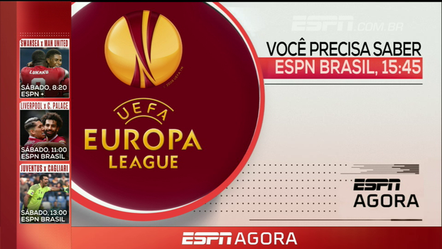 Milan na Europa League, pré-temporada da NFL, Brasileiro Sub-20 e mais: veja a programação da ESPN nesta quinta Milan na Europa League, pré-temporada da NFL, Brasileiro Sub-20 e mais: veja a programação da ESPN nesta quinta