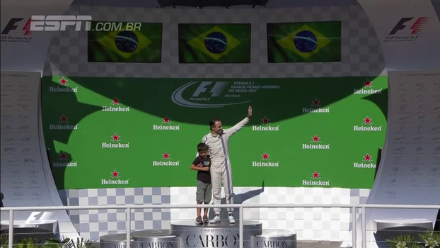 Grande corrida, subida ao pódio e mensagem do filho no rádio: despedida de Massa abre o SportsCenter Grande corrida, subida ao pódio e mensagem do filho no rádio: despedida de Massa abre o SportsCenter