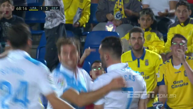 Ex-Chelsea abre o placar, mas La Coruña vira e afunda o Las Palmas na zona de rebaixamento Assista aos gols da vitória do Deportivo La Coruña sobre o Las Palmas por 3 a 1!