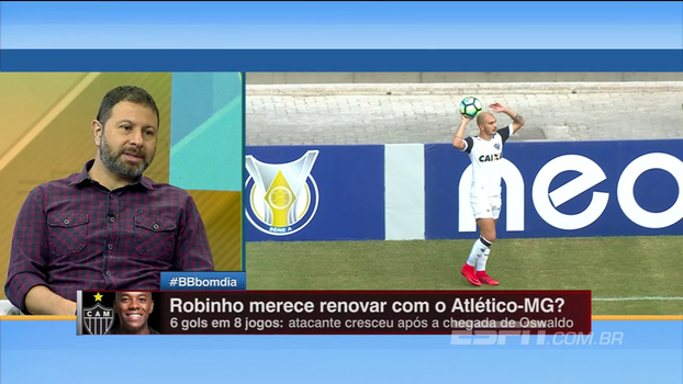Robinho ou Fred? Comentaristas do BB Bom Dia usam redução salarial do Atlético-MG para debater quem merece ficar Robinho ou Fred? Comentaristas do BB Bom Dia usam redução salarial do Atlético-MG para debater quem merece ficar