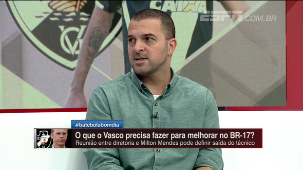 Zé Elias não concorda com pensamento de Milton Mendes sobre Vasco buscar vaga na Libertadores Zé Elias não concorda com pensamento de Milton Mendes sobre Vasco buscar vaga na Libertadores