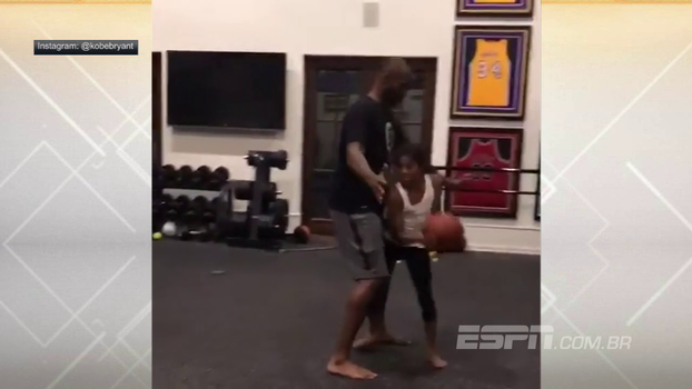 'Mini Mamba'? Filha de Kobe dá show e até dribla o pai 