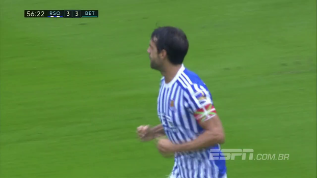 Com gol de William José, Real Sociedad e Betis fazem jogo oito gols Veja os gols do emocionante empate entre Real Sociedad 4 x 4 Betis