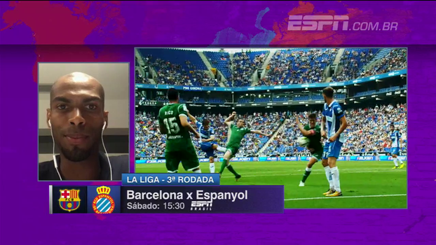 Naldo projeta clássico pelo Espanyol contra o Barcelona: ‘Vamos com tudo, sabendo explorar contra-ataques’ Naldo projeta clássico pelo Espanyol contra o Barcelona: ‘Vamos com tudo, sabendo explorar contra-ataques’