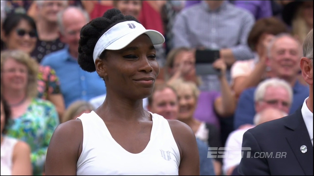 Muguruza causa 'climão' ao falar que cresceu assistindo à Venus, que fecha a cara Muguruza causa 'climão' ao falar que cresceu assistindo à Venus, que fecha a cara