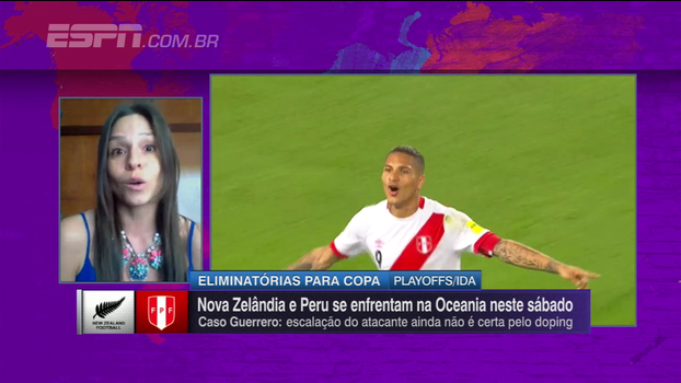 Ivi Pozo, jornalista peruana, fala de Guerrero e sobre o pa&iacute;s buscar vaga no Mundial: 'Expectativas alt&iacute;ssimas' 
