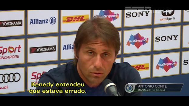 Conte: 'O Kenedy entendeu que estava errado. Ele obviamente se arrepende e pede desculpas' Conte: 'O Kenedy entendeu que estava errado. Ele obviamente se arrepende e pede desculpas'
