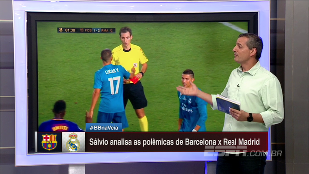 Pênalti em Suárez, expulsão de CR7 e mais; Sálvio analisa 'arbitragem muito polêmica' de Barça x Real Pênalti em Suárez, expulsão de CR7 e mais; Sálvio analisa 'arbitragem muito polêmica' de Barça x Real