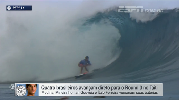 Medina, Mineirinho, Ian Gouveia e Ítalo Ferreira avançam direto para o Round 3 no Taiti Medina, Mineirinho, Ian Gouveia e Ítalo Ferreira avançam direto para o Round 3 no Taiti