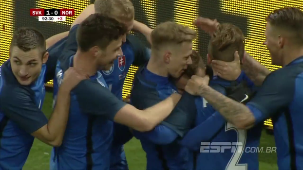 Com gol no último minuto, Eslováquia vence Noruega em amistoso Assista ao gol da vitória da Eslováquia sobre a Noruega por 1 a 0!