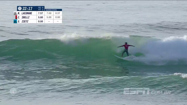 Lacomare avança às quartas e Caio Ibelli vai para a repescagem na etapa da França do Mundial de surfe Lacomare avança às quartas e Caio Ibelli vai para a repescagem na etapa da França do Mundial de surfe