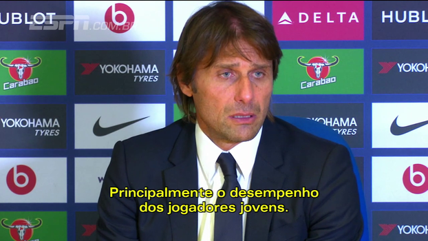 Após vitória sobre o Everton, Conte elogia jogadores jovens: 'Estou muito feliz' Após vitória sobre o Everton, Conte elogia jogadores jovens: 'Estou muito feliz'