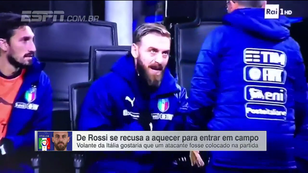 De Rossi se recusa a aquecer e pede a entrada de Insigne contra a Suécia; entenda De Rossi se recusa a aquecer e pede a entrada de Insigne contra a Suécia; entenda