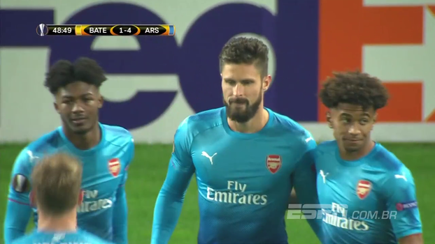 Europa League: Gols de Bate Borisov 2 x 4 Arsenal