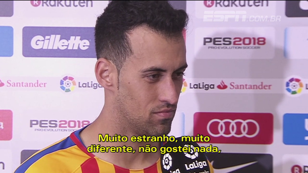 Busquets e lateral brasileiro do Las Palmas contam os bastidores e o que acharam da partida sem torcedores Busquets e lateral brasileiro do Las Palmas contam os bastidores e o que acharam da partida sem torcedores