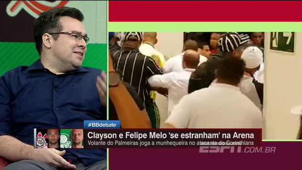 Comentaristas do BB Debate criticam ação de Felipe Melo e Rômulo Mendonça corneta volante: 'É extremamente chato' Comentaristas do BB Debate criticam ação de Felipe Melo e Rômulo Mendonça corneta volante: 'É extremamente chato'