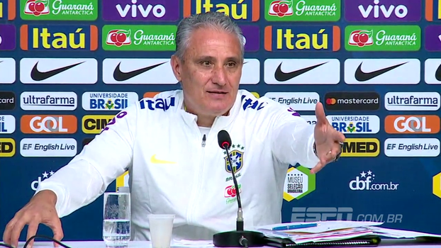 Tite defende árbitro de vídeo e vê até efeito educativo: 'Atleta vai pensar 20 vezes antes de fazer' Tite defende árbitro de vídeo e vê até efeito educativo: 'Atleta vai pensar 20 vezes antes de fazer'
