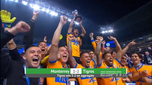 Com gol de ex-Grêmio, Tigres vira contra Monterrey e fatura o Torneio Apertura no México Com gol de ex-Grêmio, Tigres vira contra Monterrey e fatura o Torneio Apertura no México
