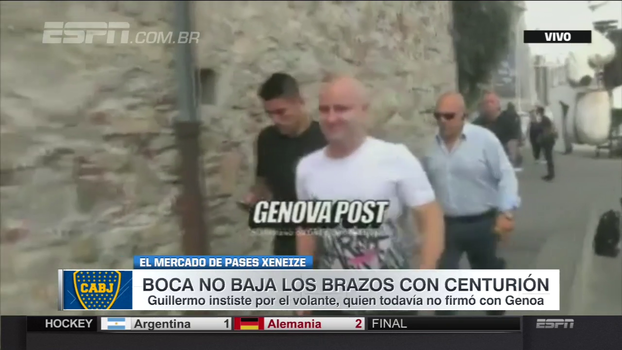 Centurión chega à Itália e passa por exames médicos no Genoa, mas quer seguir no Boca Centurión chega à Itália e passa por exames médicos no Genoa, mas quer seguir no Boca