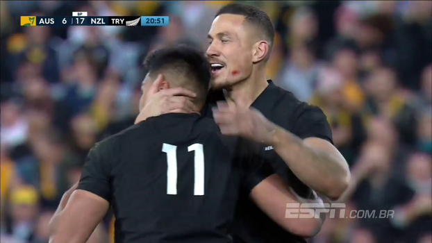 Na abertura do Rugby Championship, Nova Zelândia atropela Austrália por 54 a 34 Assista aos lances da vitória da Nova Zelândia sobre a Austrália por 54 a 34!