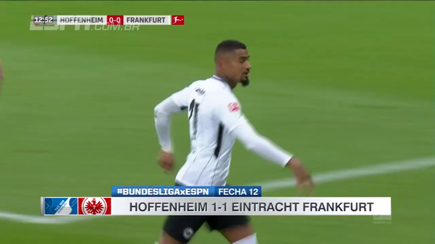 Boateng faz golaço e abre para o Frankfurt, mas Hoffenheim arranca empate nos acréscimos Boateng faz golaço e abre para o Frankfurt, mas Hoffenheim arranca empate nos acréscimos