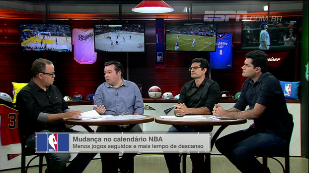 'ESPN League' analisa mudanças no calendário da NBA e Antony Curti lembra: 'Jogadores mandaram recado que foi ouvido' 'ESPN League' analisa mudanças no calendário da NBA e Antony Curti lembra: 'Jogadores mandaram recado que foi ouvido'