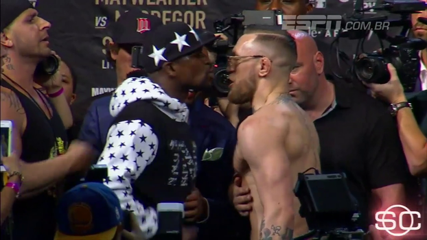 Provocações, promessas, encaradas: o melhor da turnê Mayweather x McGregor Provocações, promessas, encaradas: o melhor da turnê Mayweather x McGregor