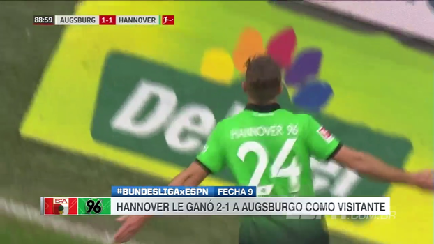 Atacante sai do banco, faz dois, resolve no fim e Hannover vira sobre o Augsburg Assista aos gols da vitória do Hannover sobre o Augsburg por 2 a 1!