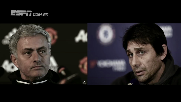 Mourinho provoca, Conte responde: "Ele se preocupa muito com o Chelsea. Tem que pensar no time dele." Mourinho provoca, Conte responde: 'Ele se preocupa muito com o Chelsea. Tem que pensar no time dele'