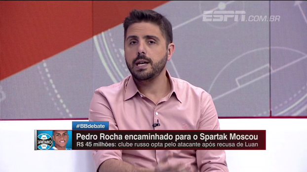 Nicola: Luan não se anima, e Spartak agora tenta levar Pedro Rocha do Grêmio Nicola: Luan não se anima, e Spartak agora tenta levar Pedro Rocha do Grêmio