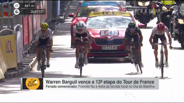 No Dia da Bastilha, francês Warren Barguil vence 13ª etapa do Tour de France No Dia da Bastilha, francês Warren Barguil vence 13ª etapa do Tour de France