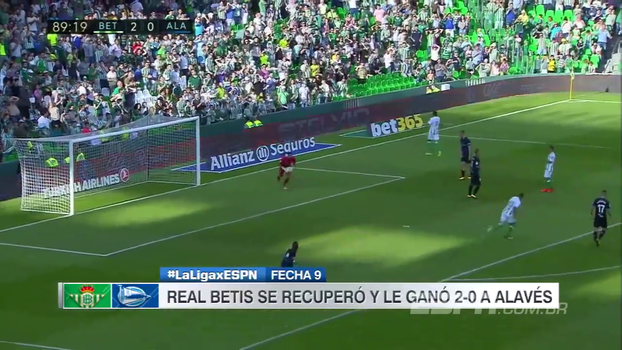 Betis aproveita tropeços, vence o Alavés e encosta no Atlético de Madri Assista aos gols da vitória do Real Betis sobre o Alavés por 2 a 0!