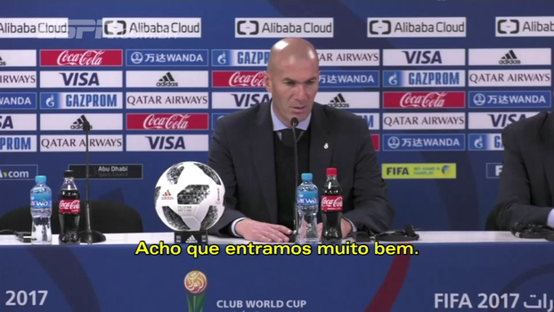 Zidane se diz feliz por mais um título e elogia partida do Real Madrid Zidane se diz feliz por mais um título e elogia partida do Real Madrid
