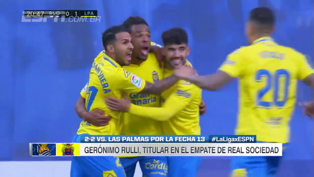 Em casa, Real Sociedad cede empate ao Las Palmas e perde chance de entrar na zona para a Liga Europa Em casa, Real Sociedad cede empate ao Las Palmas e perde chance de entrar na zona para a Liga Europa