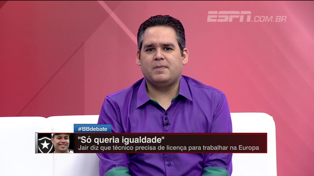 Após explicações de Jair, Bertozzi sugere que ele não espere a CBF: ‘Vai ficar sentado até acabar o mundo’ Após explicações de Jair, Bertozzi sugere que ele não espere a CBF: ‘Vai ficar sentado até acabar o mundo’
