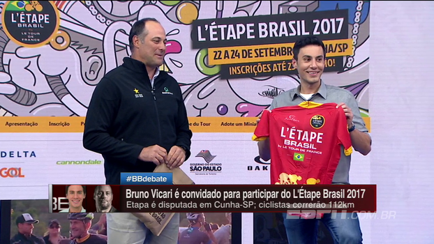 Medalhista Olímpico 'invade' BB Debate e convida Bruno Vicari para participar do L'Étape Brasil 2017 Medalhista Olímpico 'invade' BB Debate e convida Bruno Vicari para participar do L'Étape Brasil 2017